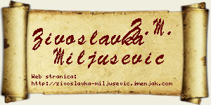 Živoslavka Miljušević vizit kartica